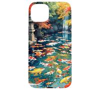 Stagno di pesci Koi Fantasy Custodia per iPhone 15 Plus