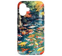Stagno di pesci Koi Fantasy Custodia per iPhone 16