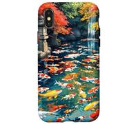 Stagno di pesci Koi Fantasy Custodia per iPhone X/XS