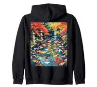 Stagno di pesci Koi Fantasy Felpa con Cappuccio