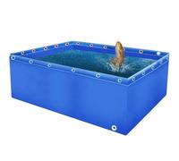 Stagno for Acquario Pieghevole, Grande, Fuori Tank, Facile da installare, con Finestra Blu cubica, for Piscina, for Relax all'aperto, for Allevamento di sanguisughe e gamberi.(2x1x1m)