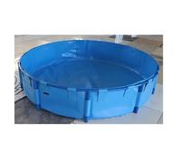 Stagno fuori terra, stagno rotondo all'aperto per pesci con telaio durevole, materiale resistente alla perforazione resistente alla ruggine per la cultura dello stagno koi, serbatoio di stoccaggio