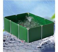 Stagno per pesci fuori terra, piscina temporanea in tela per giardino, piscina con valvola di scarico per un facile drenaggio dell'acqua e divertimento all'aperto