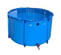 Stagno per pesci in tela, piscina pieghevole in plastica rigida fuori terra con telaio resistente, per acque agricole per la coltura di stagni koi, serbatoio dell'acqua (2512L/664GAL-2 x 0,8 m
