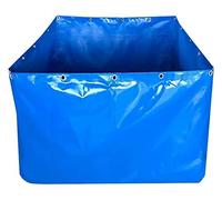 Stagno per pesci pieghevole per esterni, 0,5 mm, resistente, impermeabile, con occhielli per uso in giardino, dimensioni personalizzate per acquacoltura e stoccaggio dell'acqua.