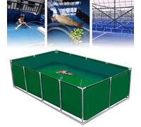 Stagno per pesci, piscina per acquacoltura fuori terra, serbatoio temporaneo con staffa in metallo per pesci Koi e tartarughe, durevole