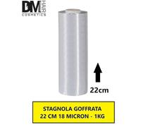 STAGNOLA GOFFRATA ALLUMINIO GOFFRATO ROTOLO 22cm 18mycron 1KG PARRUCCHIERE
