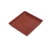 STAHAD 10 Pezzi Sottovasi Quadrati in Resistenti al Vassoi per Piante Piccole da ed Esterno Supporto Stabile per Fioriere e Bonsai Colore Mattone