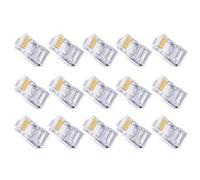 STAHAD 100 Pezzi Connettore Rj45 Cat6a Passante per Cavo Ethernet Intrecciato Chip Placcato 50μ, Estremità Rj45 Compatibile Dispositivi, Connettore a Crimpare Stabile per Reti Lan