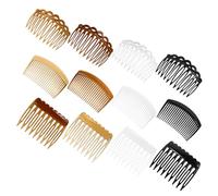 STAHAD 12 Pezzi Pettini Laterali Francesi in Plastica Vintage con Denti per Acconciature Sicure e Accessori per Sposa Ragazze e Donne