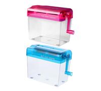STAHAD 2 pezzi Mini Trituratore Manuale Portatile per Ufficio e Casa Distruggidocumenti Senza Elettricità Taglio Manuale Facile e Veloce per Documenti e Carta da Scrivania