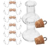 STAHAD 20 Pezzi Mini Bottiglie di Vetro Tappo in Sughero, Piccole Bottiglie dei Desideri Trasparenti a Forma di Vaso, Barattoli Decorativi Fai da Te per Matrimonio e Arredamento Casa