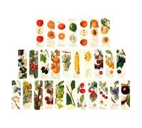 STAHAD 28 Segnalibri in Carta Retrò Motivo Frutta Vintage, Set da 28 Pezzi per Studenti e Amanti dei Libri, Forniture per Ufficio e Scuola, come Regalo Culturale la Lettura