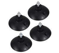 STAHAD 4 Piedini a Ventosa Neri in Plastica M6 con Dadi Flangiati, Piedini Antiscivolo per Tagliapatate Industriali e Attrezzature da Cucina, Antivibrazione e Removibili per