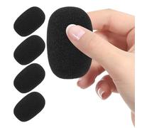 STAHAD 5 pezzi Coperture Microfono in Spugna Nere Protezioni Antivento Resistenti e Impermeabili per Microfoni Gooseneck di Coprimicrofono Sostitutivi Leggeri e Pratici