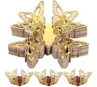 STAHAD 50 Pezzi Mini Pirottini Quadrati per Cupcake in Carta Dorata Bifacciale, Scatole per Imballaggio Caramelle e Cioccolatini, Accessori per Dolci e Feste come Matrimoni e Compleanni