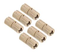 STAHAD 6 Cerniere per Mobili Nascoste in Ottone 8mm, Cerniere a Barilotto Apertura a 180° per Armadietti e Scatole Portagioie, Ferramenta Artigianale per Cucine e Fai da Te