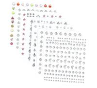 STAHAD 7 Fogli Adesivi Autoadesivi Viso con Brillanti per Gioielli Facciali Decorazioni Glitterate per Festival Halloween e Feste