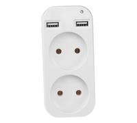 STAHAD Adattatore Presa Doppia Parete con Porte USB Compatibile con Spine Europee Caricatore USB Compatto per Casa e Viaggio per Interni