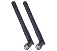 STAHAD Antenna per Router Wifi Pieghevole 2.4g Alta Potenza Set da 2 Pezzi, Modulo Ricevitore Wireless Compatto Connettore Interno Nero, Sostitutiva per Uso Domestico e Ufficio