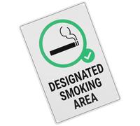 STAHAD Cartello Segnaletico Area Fumatori da Parete in Ferro Targa Interna Indicatore Zona Fumatori per Ristoranti Uffici e Bagni Design Resistente e Duraturo