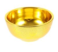 STAHAD Ciotola di Plastica Riutilizzabile Dorata Design Raffinato e Incisioni Intricate per Uso Domestico e Tempio Buddhista, Facile da Pulire e Decorativa