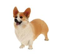 STAHAD Figura Decorativa Corgi Di Cane Simulazione Statica, Piccolo Ornamento Realistico Per Casa, Ufficio e Auto, Modellino Dettagliato Finitura Delicata