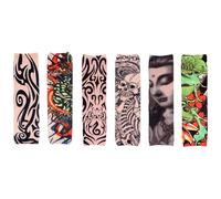 STAHAD Maniche Antisole per Braccia Protezione Solare, Maniche Tatuaggio Elastiche Unisex per Attività All’aperto, Set da 6 Pezzi per Equitazione e Corsa, Materiale Traspirante