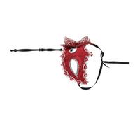 STAHAD Maschera da Ballo Bastoncino con Motivo Drago e Farfalla Rossa Maschera Veneziana per Masquerade Mardi Gras Prom e Feste di Natale Design Elegante e Materiale Premium