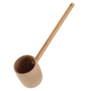 STAHAD Mestolo in Bambù Manico, Cucchiaio da Bagno Multifunzionale per Cucina e Campeggio, Utensile Rustico per Servire Acqua, Zuppa e Sale da Bagno, Diametro 5-6,5 Cm