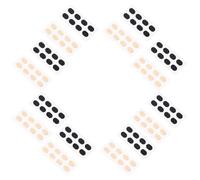 STAHAD Naselli per Occhiali Antiscivolo in Schiuma Eva 1mm, Naselli Autoadesivi Trasparenti e Neri per Montature e Occhiali da Sole, Set da 64 Pezzi per Ridurre Pressione e Migliorare