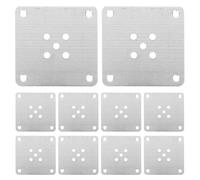 STAHAD Piastra di Ferro 1,2mm Fori per Fissaggio Gambe Mobili, Connettori Sezionali per Divani e Tavoli, Set da 10 Pezzi per Riparazione e Rinforzo Mobili in Casa