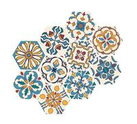 STAHAD Piastrelle Adesive Esagonali 10 Pezzi Antiscivolo Pasta per Pavimento Cucina e Bagno 20X23Cm Facili da Pulire per Uso Domestico