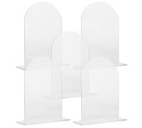 STAHAD Set 5 Numeri da Tavolo in Acrilico Trasparente Supporto Stabile Cartelli Vuoti per Matrimoni Feste e Eventi Espositore Multifunzione per Posti a Sedere e Menù