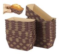 STAHAD Set da 25 Stampo Panettone Carta, Carta Resistente al Calore, Impilabile e Non Deformabile, per occasioni come anniversari e compleanni