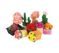 STAHAD Set da 9 Piante Succulente in Miniatura in Resina Cactus e Bonsai Decorativi per Case delle Bambole Ornamenti Verdi Fai da Te per Micro Paesaggi e Decorazioni da Scrivania