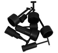 STAHAD Set di 8 anelli di presa in plastica nera per portalampade E14, E26, E27 e G9, per montaggio e manutenzione di lampade con paralume