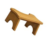 STAHAD Sgabello per Wc da Bagno in Legno Naturale, Poggiapiedi Stabile Compatto per Ragazzo Ragazza e Adulti, Supporto per Sedile Water e Uso Quotidiano in Bagno