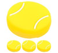 STAHAD Silicone Antivibratore per Racchetta da Tennis Forma, 4 Pezzi | Riduce Vibrazioni e Rumore, Resta Fermo Sulle Corde, per Allenamenti e Partite, Giallo