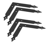 STAHAD Staffa Angolare a l in Ferro Opaco, Set 4 Pezzi, Ferramenta Versatile per Porte Scorrevoli e Cancelli da Giardino, per Montaggio Durevole in Fattorie