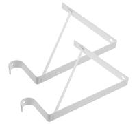 STAHAD Staffa per Mensole 2 Pezzi in Metallo Bianco Supporto da Parete per Carichi Pesanti Design Triangolare per Mensole da Garage