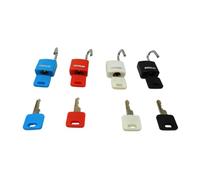 STAHLEX Lucchetto in alluminio 20 mm - 1 pezzo in colore casuale - Robusto mini lucchetto per borse, armadietti, armadi e altro ancora - non è possibile scegliere il colore - con 2 chiavi