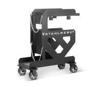 STAHLWERK Carrello per saldatura/carrello per attrezzature di saldatura con spessore di parete di 1,5 mm, carrello per attrezzature di saldatura e taglio al plasma con supporto per tubi e cavi