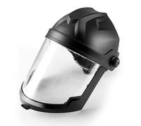 STAHLWERK Casco da affilatura per il viso con visiera per l'affilatura molto leggero con grande visiera XL, elevato comfort grazie alla comoda fascia premium