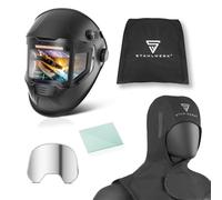 STAHLWERK Casco di saldatura automatico Split 3 in 1 con cappuccio per saldatura, display LCD a colori, campo visivo a 180°, riproduzione dei colori veri, memoria di lavoro, oscuramento DIN 4 - DIN 14