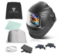 STAHLWERK Casco per saldatura automatico 3-in-1 RAPTOR - Casco con True-Colour, luce LED, oscuramento DIN 4-13, classe 1/1/1/2, campo visivo 116 x 81 mm, maschera