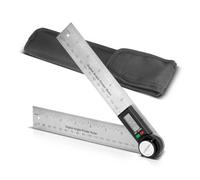 STAHLWERK Goniometro digitale DWM-200 ST con campo di misura di 180 mm 360° Misuratore angolare di precisione | goniometro | righello angolare in acciaio inox