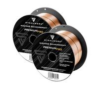 STAHLWERK MIG/MAG - Filo per saldatura in acciaio Ø 0,6 mm, set da 2 pezzi ER70S-6 (SG2) - bobina D100 da 16 mm per mandrino da 16 mm, universale, filo di saldatura di alta qualità per tutti i lavori