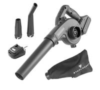 STAHLWERK Mini ventilatore a batteria MAG-20 ST - 20 Volt soffiatore a batteria con 2 Ah, ventilatore universale portatile per la pulizia del giardino e della strada, aspirapolvere brushless e