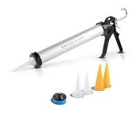 STAHLWERK Pistola per silicone SP-600 ST Pistola a cartuccia da 600 ml in robusto alluminio per siliconare e applicare adesivi e sigillanti